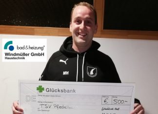 TSV Pfedelbach erneut bei Gewinnspiel erfolgreich – 500 Euro von der Fa. Windmüller