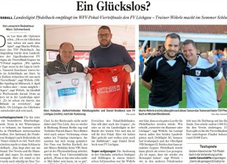Bericht aus der Hohenloher Zeitung zur Pokalauslosung und zum kommenden Trainerwechsel
