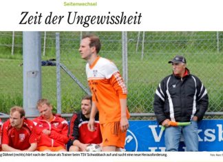 Fußball – Bericht aus der Hohenloher Zeitung mit einem Interview von Marc Hofacker vom 03.04.2020