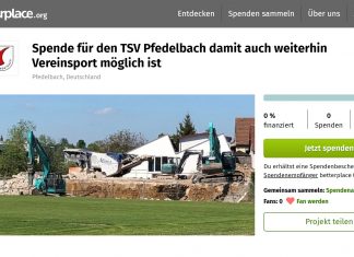 Spendenaktionen für den Neubau der Umkleidekabinen 2020