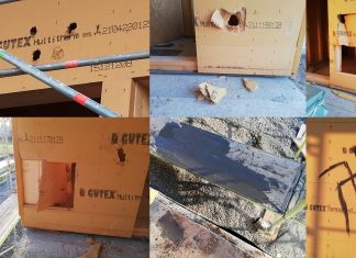 Vandalismus auf der Baustelle