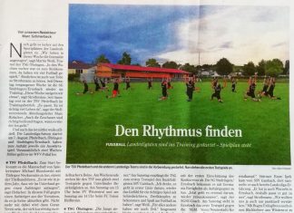 Ein Bericht aus der Hohenloher Zeitung von heute Morgen zur Vorbereitung und den anstehenden Spielen