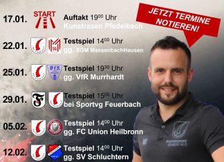 Vorbereitungsplan 1. Mannschaft Rückrunde Saison 2021/22