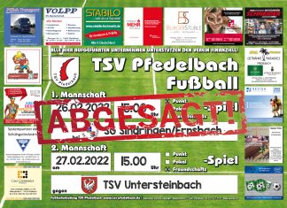 Spielausfall!!! – 1. Mannschaft – Landesliga 22. Spieltag: SG Sindringen/Ernsbach – TSV Pfedelbach