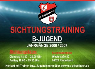 Sichtungstraining B-Jugend