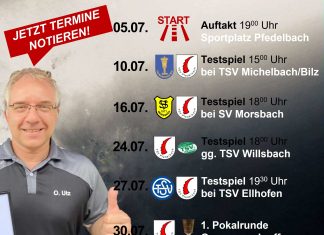 Vorbereitungsplan 2. Mannschaft Vorrunde Saison 2022/23