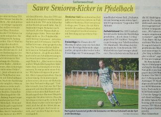 Fußball Senioren – Bericht zur Nichtberücksichtigung unserer Senioren im Bezirkspokal