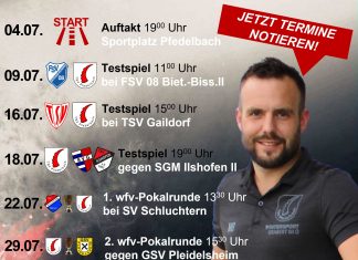 Vorbereitungsplan 1. Mannschaft Vorrunde Saison 2023/24