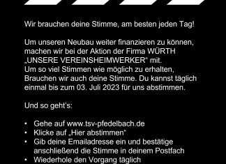 Wir brauchen deine Stimme, am besten jeden Tag