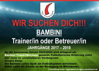 BAMBINI Trainer/in oder Betreuer/in gesucht!!!