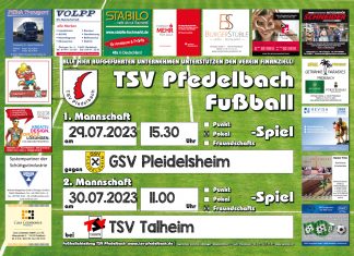 2. Mannschaft – 2. Vorbereitungsspiel am Sonntag beim TSV Talheim