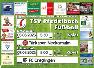 2. Mannschaft – Vorbericht 1. Runde Bezirkspokal: TSV Pfedelbach II – FC Creglingen