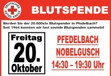 Blutspende am Freitag, 20.10.2023 – Erstspender dringend gesucht