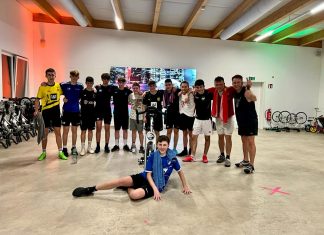B-Junioren beim Spinningkurs im Energym