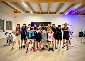 B-Junioren beim Spinningkurs im Energym