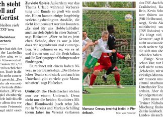 1. Mannschaft: Bericht aus der Hohenloher Zeitung vom 05.06.2024