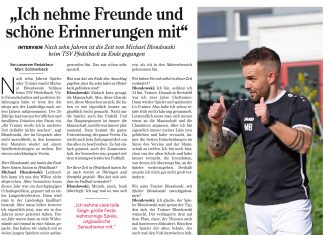Interview in der Hohenloher Zeitung: Nach zehn Jahren ist die Zeit von Michael Blondowski beim TSV Pfedelbach zu Ende gegangen