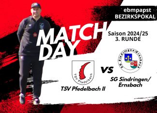 2. Mannschaft – ebmpapst Bezirkspokal 3. Runde: TSV Pfedelbach II – SG Sindringen/Ernsbach