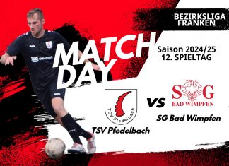 1. Mannschaft – Bezirksliga Vorbericht 12. Spieltag: TSV Pfedelbach – SG Bad Wimpfen