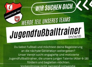 Jugendfussballtrainer (m/w/d) gesucht!!!