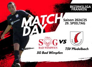 1. Mannschaft – Bezirksliga Franken Vorbericht 29. Spieltag: SG Bad Wimpfen – TSV Pfedelbach