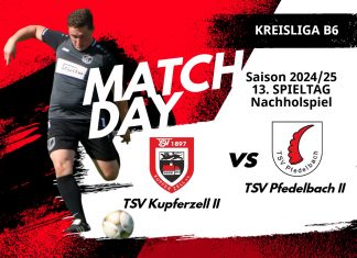 2. Mannschaft – Kreisliga B6 Nachholspiel 13. Spieltag: TSV Kupferzell II – TSV Pfedelbach