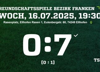 1. Mannschaft – 1. Testspiel: TSV Ellhofen – TSV Pfedelbach 0:7 (0:1)