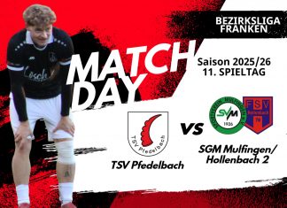 1. Mannschaft – Bezirksliga Vorbericht 11. Spieltag: TSV Pfedelbach – SGM Mulfingen/Hollenbach II