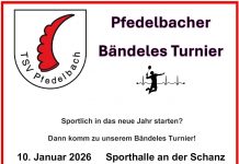 Badminton: Bändeles-Turnier am Samstag, den 10. Januar 2026