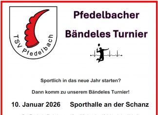 Badminton: Bändeles-Turnier am Samstag, den 10. Januar 2026
