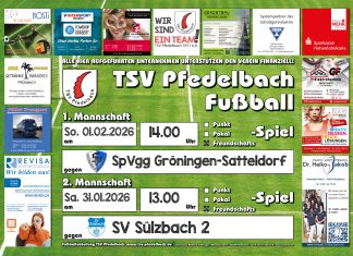 1. Mannschaft am kommenden Sonntag gegen Satteldorf, 2. Mannschaft am Samstag gegen Sülzbach 2