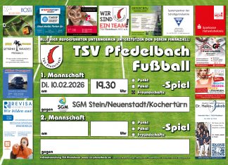 1. Mannschaft am Dienstag mit letztem Testspiel gegen Stein/Neuenstadt/Kochertürn