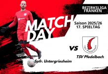 1. Mannschaft – Bezirksliga Franken Vorbericht 17. Spieltag: Spfr. Untergriesheim – TSV Pfedelbach