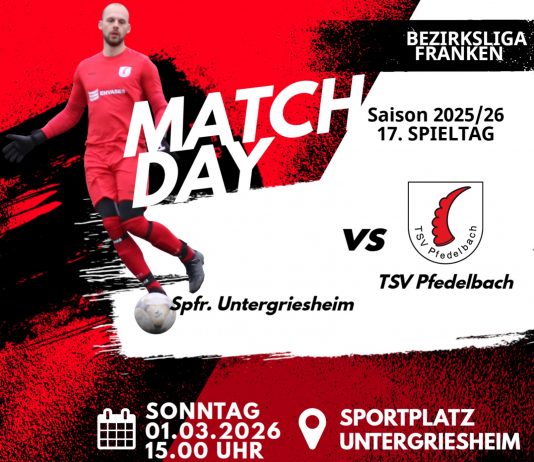 1. Mannschaft – Bezirksliga Franken Vorbericht 17. Spieltag: Spfr. Untergriesheim – TSV Pfedelbach