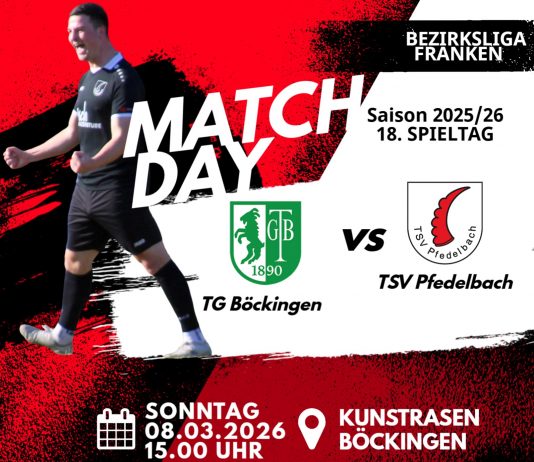 1. Mannschaft – Bezirksliga Franken Vorbericht 18. Spieltag: TG Böckingen – TSV Pfedelbach