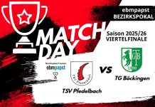 1. Mannschaft – Vorbericht Viertelfinale ebm-papst-Bezirkspokal Franken: TSV Pfedelbach – TG Böckingen