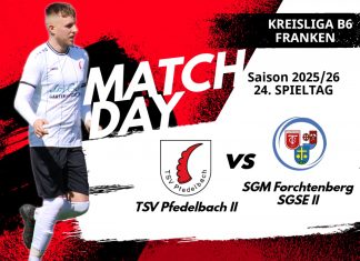 2. Mannschaft – Kreisliga B6 Vorbericht 24. Spieltag: TSV Pfedelbach II – SGM Forchtenberg/SGSE II