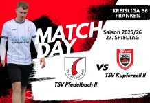 2. Mannschaft – Kreisliga B6 Vorbericht 27. Spieltag: TSV Pfedelbach II – TSV Kupferzell II
