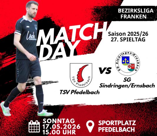 1. Mannschaft – Bezirksliga Vorbericht 27. Spieltag: TSV Pfedelbach – SG Sindringen/Ernsbach