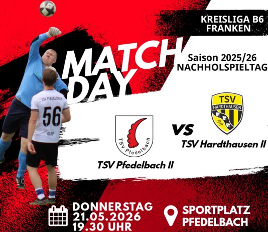 2. Mannschaft – Kreisliga B6 Vorbericht Nachholspiel: TSV Pfedelbach II – TSV Hardthausen II