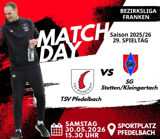 1. Mannschaft – Bezirksliga Vorbericht 29. Spieltag: TSV Pfedelbach – SG Stetten/Kleingartach
