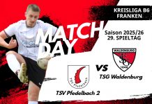 2. Mannschaft – Kreisliga B6 Vorbericht 29. Spieltag: TSV Pfedelbach II – TSG Waldenburg