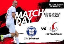 1. Mannschaft – Bezirksliga Franken Vorbericht 30. Spieltag: TSV Erlenbach – TSV Pfedelbach