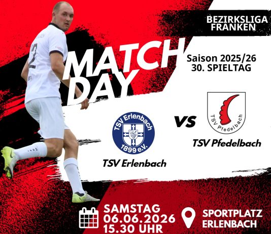 1. Mannschaft – Bezirksliga Franken Vorbericht 30. Spieltag: TSV Erlenbach – TSV Pfedelbach