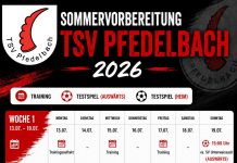 Vorbereitungsplan 1. Mannschaft Vorrunde Saison 2026/27