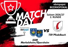 Auslosung 2. Runde Bezirkspokal: SGM Markelsheim/Elpersheim – TSV Pfedelbach, SGM Unterheimbach/Scheppach-Adolzfurt – TSV Pfedelbach II