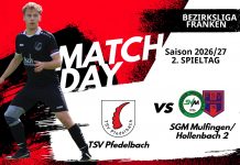 1. Mannschaft – Bezirksliga Vorbericht 2. Spieltag: TSV Pfedelbach – SGM Mulfingen/Hollenbach 2