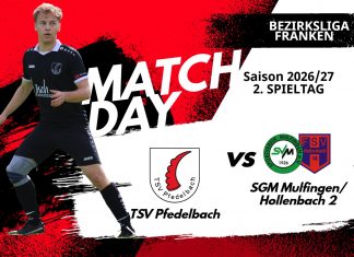 1. Mannschaft – Bezirksliga Vorbericht 2. Spieltag: TSV Pfedelbach – SGM Mulfingen/Hollenbach 2
