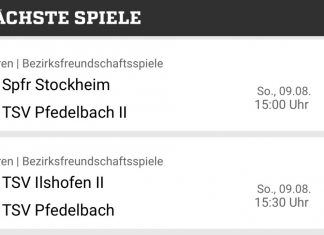weitere Testspiele der 1. und 2. Mannschaft am Sonntag, 09.08.2026
