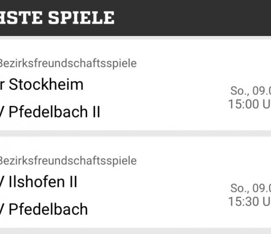 weitere Testspiele der 1. und 2. Mannschaft am Sonntag, 09.08.2026